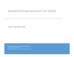 Educational Climate Assessment Tool  EduCAT