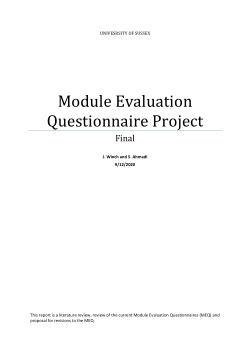 Module evaluation questionnaire project