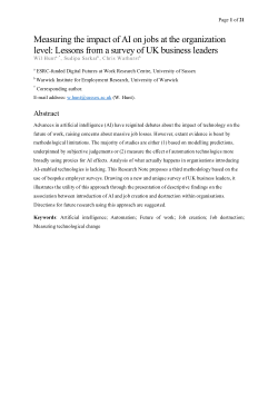 Measuring the impact of AI on jobs at the organization level: lessons from a survey of UK business leaders