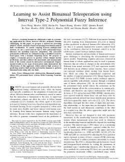 Learning to assist bimanual teleoperation using interval type-2 polynomial fuzzy inference