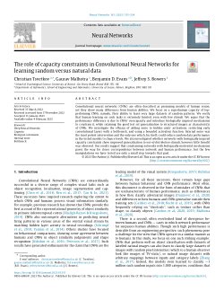 The role of capacity constraints in Convolutional Neural Networks for learning random versus natural data