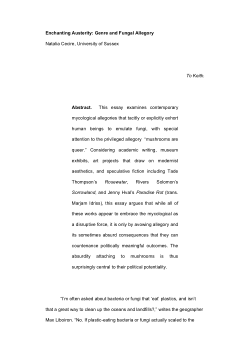 Enchanting austerity: genre and fungal allegory
