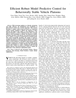 Efficient robust model predictive control for behaviorally stable vehicle platoons