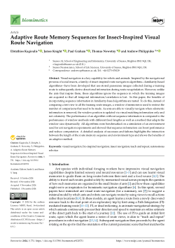 Adaptive Route Memory Sequences for Insect-Inspired Visual Route Navigation