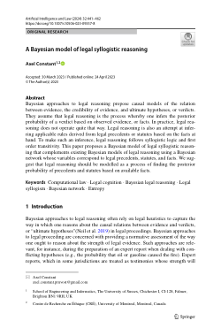 A Bayesian model of legal syllogistic reasoning