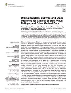 Ordinal SuStaIn: Subtype and Stage Inference for Clinical Scores, Visual Ratings, and Other Ordinal Data.
