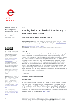 Mapping pockets of survival: café society in post-war cable street