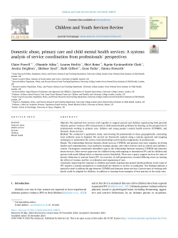 Domestic abuse, primary care and child mental health services: a systems analysis of service coordination from professionals’ perspectives