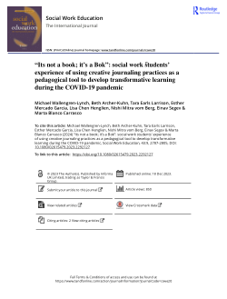 “Its not a book; it’s a Bok”: social work students’ experience of using creative journaling practices as a pedagogical tool to develop transformative learning during the COVID-19 pandemic