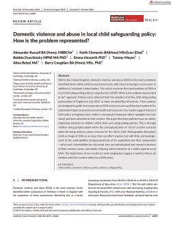 Domestic violence and abuse in local child safeguarding policy: how is the problem represented?