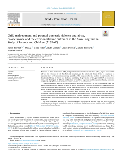 Child maltreatment and parental domestic violence and abuse, co-occurrence and the effect on lifetime outcomes in the Avon Longitudinal Study of Parents and Children (ALSPAC)
