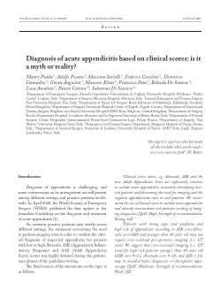Diagnosis of acute appendicitis based on clinical scores: Is it a myth or reality?