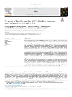 The impacts of dipeptidyl- peptidase 4 (DPP-4) inhibitors on common female malignancies: A systematic review