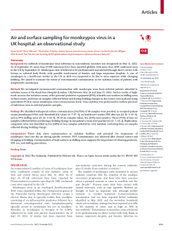 Air and surface sampling for monkeypox virus in a UK hospital: an observational study