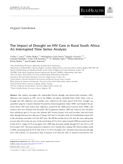 The impact of drought on HIV care in rural South Africa: an interrupted time series analysis