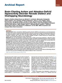 Brain-Charting Autism and Attention-Deficit/Hyperactivity Disorder Reveals Distinct and Overlapping Neurobiology
