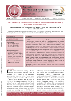 The association of dietary glycemic index with the prevention and treatment of COVID-19: a narrative review