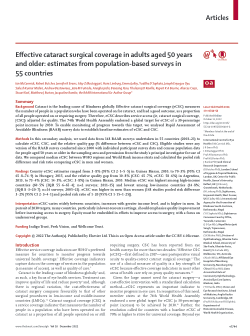 Effective cataract surgical coverage in adults aged 50 years and older: estimates from population-based surveys in 55 countries