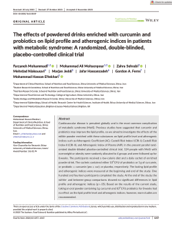 The effects of powdered drinks enriched with curcumin and probiotics on lipid profile and atherogenic indices in patients with metabolic syndrome: a randomized, double-blinded, placebo-controlled clinical trial