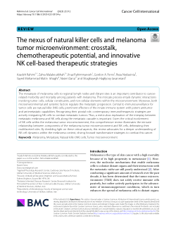 The nexus of natural killer cells and melanoma tumor microenvironment: crosstalk, chemotherapeutic potential, and innovative NK cell-based therapeutic strategies