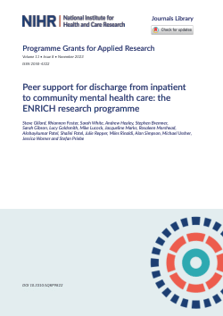 Peer support for discharge from inpatient to community mental health care: the ENRICH research programme
