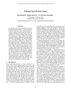 Principal-agent boolean games