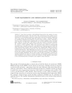 Nash equilibrium and bisimulation invariance