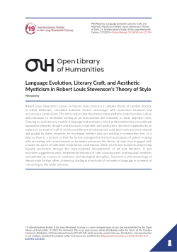 Language evolution, literary craft, and aesthetic mysticism in Robert Louis Stevenson’s Theory of Style
