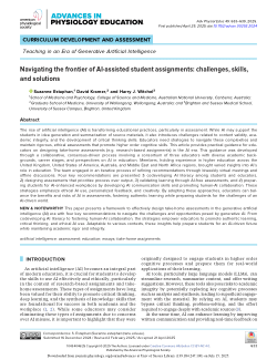 Navigating the frontier of AI-assisted student assignments: challenges, skills, and solutions