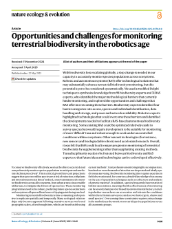 Opportunities and challenges for monitoring terrestrial biodiversity in the robotics age