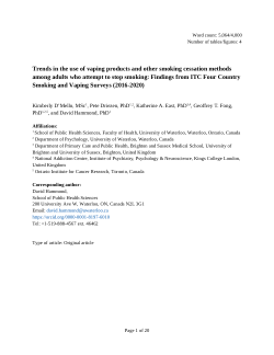 Trends in the use of vaping products and other smoking cessation methods among adults who attempt to stop smoking: findings from ITC Four Country Smoking and Vaping Surveys (2016-2020)