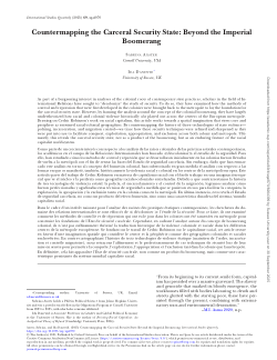 Countermapping the carceral security state: beyond the imperial boomerang