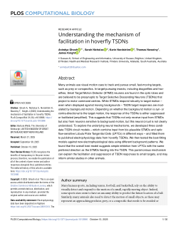 Understanding the mechanism of facilitation in hoverfly TSDNs