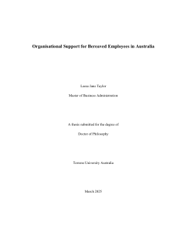 Organisational Support for Bereaved Employees in Australia