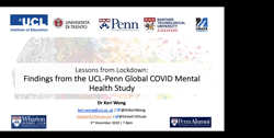 [Wharton x Penn Club UK] Lessons from Lockdown: Findings from the Global COVID Mental Health Study