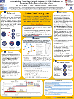 [SIRS 2022 Early Career Awardee Presentation] A Longitudinal Three-Wave Network Analysis of COVID-19's Impact on Schizotypal Traits, Depression, and Loneliness