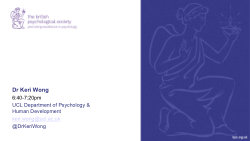 BPS Psychology in the Arts Talk