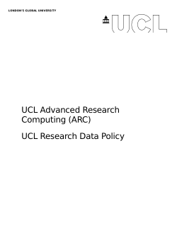 UCL Research Data Policy 2024