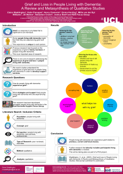 Grief and Loss in People Living with Dementia: A Review and Metasynthesis of Qualitative Research