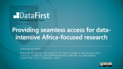 Providing seamless access for data intensive Africa-focused research