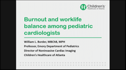 Item - Burnout and work-life balance among paediatric cardiologists ...