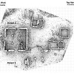 Plans of a 3D Model of the Mosque 4 & 5 at Kua Ruins