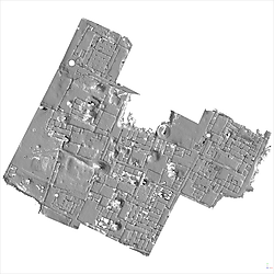 Oblique Views of a 3D Model at the Gede heritage site