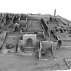 Oblique Views of a 3D Model of the Palace 2010 at Gede