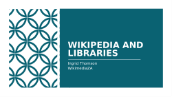 Wikipedia presentation to Sub-Area 12 City of Cape Town Libraries