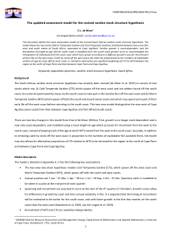 The updated assessment model for the revised sardine stock structure hypothesis
