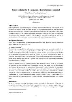 Some updates to the penguin–fish interaction model