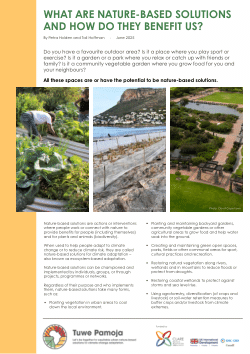 What are nature-based solutions and how do they benefit us?