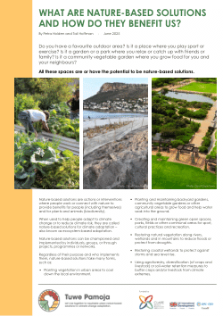 What are nature-based solutions and how do they benefit us?