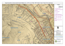 Map showing historic burial grounds overlayed with contemporary sites of 'discovered' burial grounds in Green Point, Cape Town